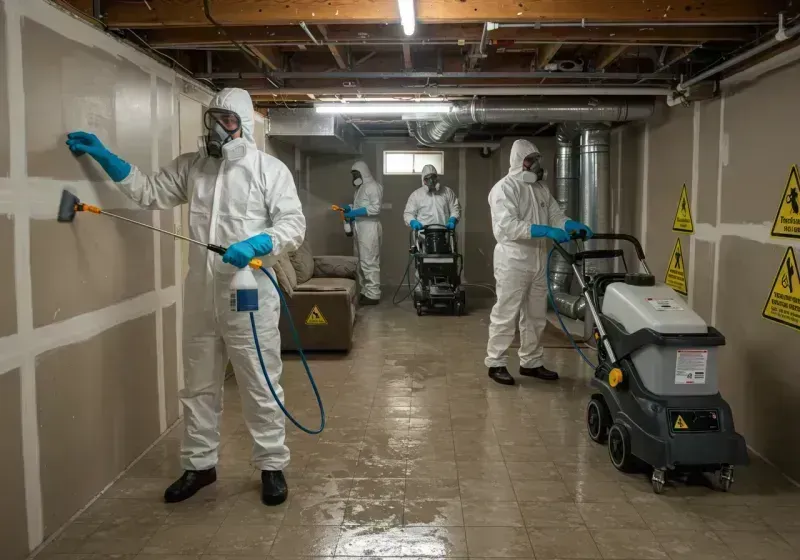 Basement Moisture Removal and Structural Drying process in Sneads Ferry, NC